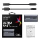 Твердотельный накопитель SSD ADATA 500Gb USB Type-C [AELI-SE880-500GCGY]