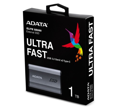 Твердотельный накопитель SSD ADATA 1000Gb USB Type-C [AELI-SE880-1TCGY]