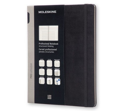 Блокнот Moleskine PROFESSIONAL PROPFNTB4HBK XLarge 190х250мм 192стр. твердая обложка черный
