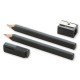 Набор карандашей чернографит. Moleskine DRAWING SET EW1PSA (2 карандаша + точилка) 2B корпус черный блистер