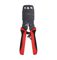 Инструмент обжимной Hyperline HT-3008AR для RJ-45/RJ-12/RJ-11 (упак:1шт) черный/красный