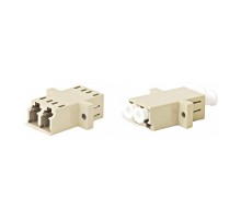 Адаптер Hyperline FA-P11Z-DLC/DLC-N/WH-BG проходн.LC дупл. 50/125 OM2 бежевый (упак.:1шт)