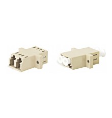 Адаптер Hyperline FA-P11Z-DLC/DLC-N/WH-BG проходн.LC дупл. 50/125 OM2 бежевый (упак.:1шт)