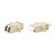 Адаптер Hyperline FA-P11Z-DLC/DLC-N/WH-BG проходн.LC дупл. 50/125 OM2 бежевый (упак.:1шт)