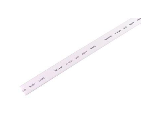 Трубка термоусадочная 10.0/5.0 1м бел. REXANT 21-0001