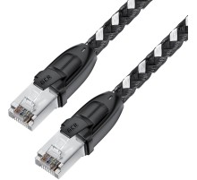 GCR Патч-корд PROF прямой 5.0m, UTP медь кат.6, STRONG черно-белый нейлон, ethernet high speed 10 Гбит/с, T568B, GCR-52779 Greenconnect RJ45(m) - RJ45(m) Cat. 6 UTP нейлон 5.0м чёрно-белый (GCR-52779)