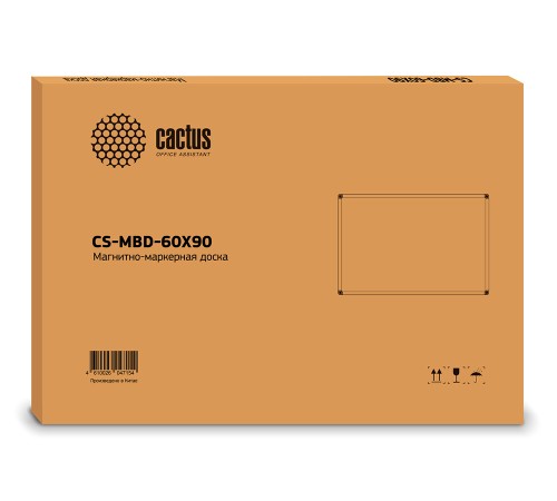 Доска магнитно-маркерная Cactus CS-MBD-60X90 магнитно-маркерная лак белый 60x90см алюминиевая рама
