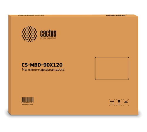 Доска магнитно-маркерная Cactus CS-MBD-90X120 магнитно-маркерная лак белый 90x120см алюминиевая рама