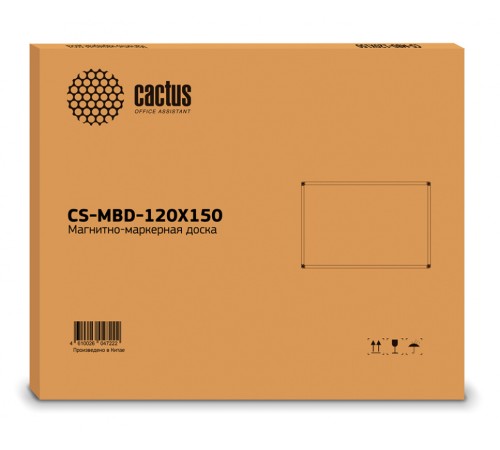 Доска магнитно-маркерная Cactus CS-MBD-120X150 магнитно-маркерная лак белый 120x150см алюминиевая рама
