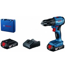 Аккумуляторная ударная дрель-шуруповёрт Bosch GSB 185-Li (2АКБ и ЗУ), 18В, 2А*ч, кейс (06019K3100)