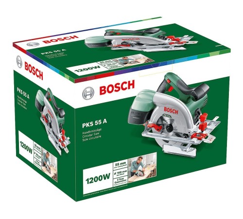 Циркулярная пила (дисковая) Bosch PKS 55 A 1200Вт (ручная) Циркулярная пила (дисковая) Bosch PKS 55 A 1200Вт (ручная)