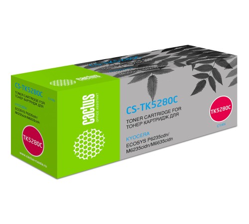 Картридж лазерный Cactus CS-TK5280C голубой (11000стр.) для Kyocera Ecosys P6235cdn/M6235cidn/M6635cidn