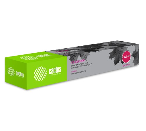 Картридж лазерный Cactus CS-EXV34M C-EXV34 M пурпурный (19000стр.) для Canon IR Advance C2030L/C2030i/C2020L/C2020i/C2025i