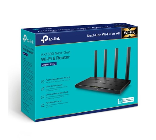 TP-Link Archer AX12 AX1500 Беспроводной двухдиапазонный гигабитный маршрутизатор Wi-Fi 6
