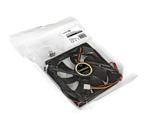 Exegate EX283389RUS Вентилятор ExeGate EX12025S3PM, 120x120x25 мм, подшипник скольжения, 3pin+Molex, 1200RPM, 25dBA
