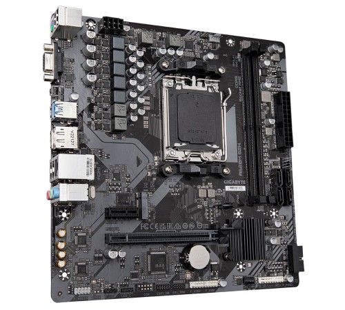 Материнская плата GIGABYTE A620M S2H, AM5, A620, 2*DDR5, DP+HDMI+D-Sub,  4 SATA 6 Гб/с, M2, Audio, Gb LAN, USB 3.2, USB 2.0, mATX (A620M S2H)