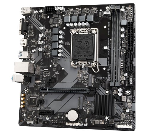 Материнская плата GIGABYTE B760M H DDR4, LGA1700, B760, 2*DDR4, D-Sub+HDMI,  4 SATA 6 Гб/с, M2, Audio, Gb LAN, USB 3.2, USB 2.0, Type-C, COM*1 port, mATX (B760M H DDR4)