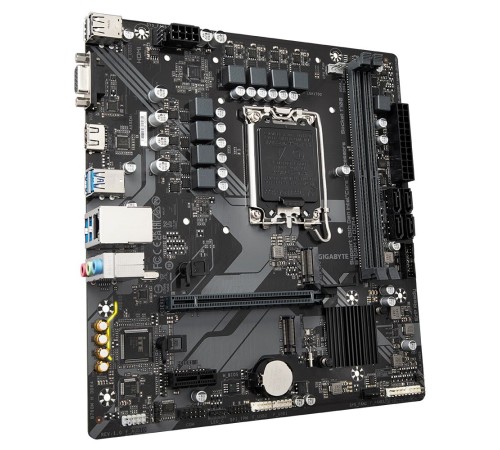 Материнская плата GIGABYTE B760M H DDR4, LGA1700, B760, 2*DDR4, D-Sub+HDMI,  4 SATA 6 Гб/с, M2, Audio, Gb LAN, USB 3.2, USB 2.0, Type-C, COM*1 port, mATX (B760M H DDR4)