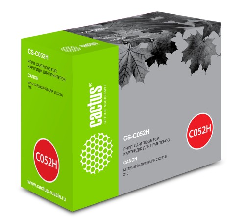 Картридж лазерный Cactus CS-C052H 052H черный (9200стр.) для Canon MF421/426/428/429/LBP 212/214/215