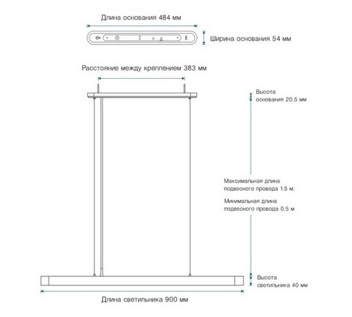 Умный подвесной LED светильник c RGB подсветкой Yeelight Crystal Pendant Lamp