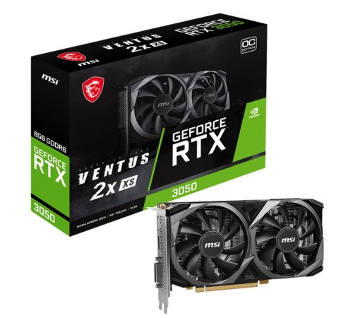 RTX3050 VENTUS 2X XS 8GB OC GDDR6 128-bit DP HDMI DL-DVI-D 2FAN RTL
