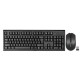 Клавиатура + мышь A4Tech 3000NS клав:черный мышь:черный USB беспроводная Multimedia