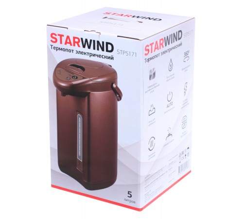 Термопот Starwind STP5171 5л. 750Вт коричневый