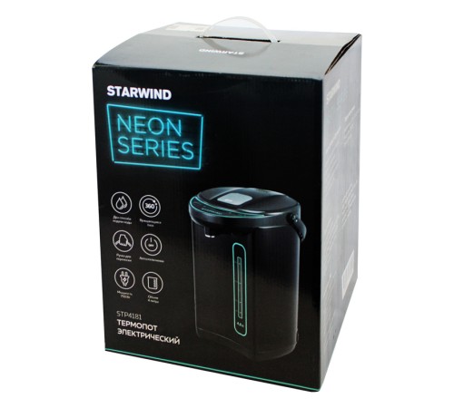 Термопот Starwind STP4181 4л. 750Вт тёмно-серый/бирюзовый
