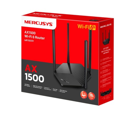 Mercusys MR1500X Двухдиапазонный Wi-Fi роутер AX1500