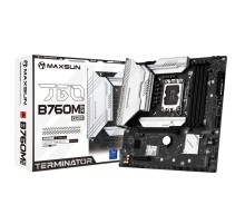 Материнская плата Maxsun Terminator B760M D4 WIFI6E 1700, B760, 4xDDR4, 1xPCIEx16,1xPCIEx4,3xM.2, Front1xType-C,2xUSB3,2xUSB2, Rear2xUSB3,6xUSB2, 4xSATA3, 2,5GLan, HDMI+DP, mATX, RTL