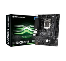 Материнская плата Maxsun Challenger H510M-R 1200, H510, 2xDDR4, 1xPCIEx16,1xPCIEx1,1xM.2, Front2xUSB3,2xUSB2, Rear4xUSB2,2xUSB3, 4xSATA3, 1GLan, VGA+HDMI, mATX, RTL