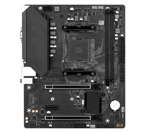 Материнская плата Maxsun Terminator B550M AM4, B550, 2xDDR4, 1xPCI-E 16X,1xPCI-E 4X,1xPCI-E 1X,1xM.2, Front2xUSB3.0, 2xUSB2.0, Rear4xUSB2.0, 2xUSB3.0, 4xSATA 3.0, 1GLan, HDMI+VGA, mATX, RTL