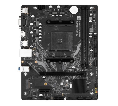 Материнская плата Maxsun Challenger A520M-K AM4, A520, 2xDDR4, 1xPCI-E 16X1xPCI-E 1X2xM.2, Front2xUSB3.0, 2xUSB2.0, Rear4xUSB2.0, 2xUSB3.0, 3xSATA 3.0, 1GLan, HDMI+DP, mATX, RTL