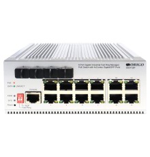 ORIGO OI3112P/185W/A1A Промышленный управляемый L2 PoE-коммутатор 8x1000Base-T PoE+, 4xCombo 1000Base-T/SFP, PoE-бюджет 185 Вт