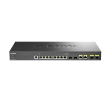 Коммутатор D-Link DXS-1210-12TC/B1A, PROJ L2+ Smart Switch with 8 10GBase-T ports and 2 10GBase-T/SFP+ combo-ports and 2 10GBase-X SFP+ ports.16K Mac address, 240Gbps switching capacity, 802.3x Flow Control, 802 (DXS-1210-12TC/B1A)