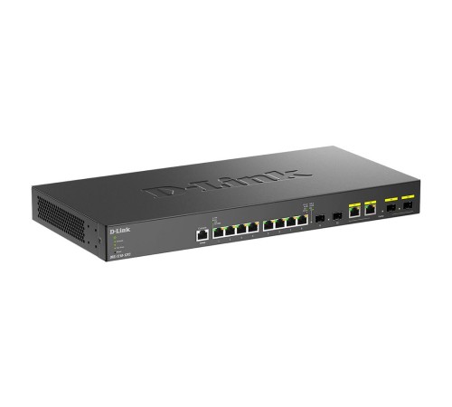 Коммутатор D-Link DXS-1210-12TC/B1A, PROJ L2+ Smart Switch with 8 10GBase-T ports and 2 10GBase-T/SFP+ combo-ports and 2 10GBase-X SFP+ ports.16K Mac address, 240Gbps switching capacity, 802.3x Flow Control, 802 (DXS-1210-12TC/B1A)