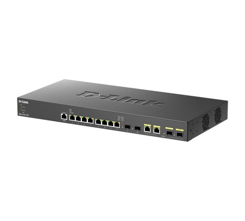 Коммутатор D-Link DXS-1210-12TC/B1A, PROJ L2+ Smart Switch with 8 10GBase-T ports and 2 10GBase-T/SFP+ combo-ports and 2 10GBase-X SFP+ ports.16K Mac address, 240Gbps switching capacity, 802.3x Flow Control, 802 (DXS-1210-12TC/B1A)