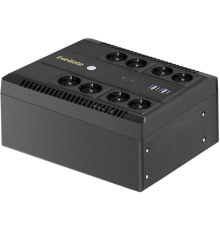 Exegate EX293855RUS ИБП ExeGate NEO NNB-1000.LED.AVR.8SH.CH <1000VA/650W, LED, AVR, 8*Schuko, 4*USB-порта для зарядки, Black>