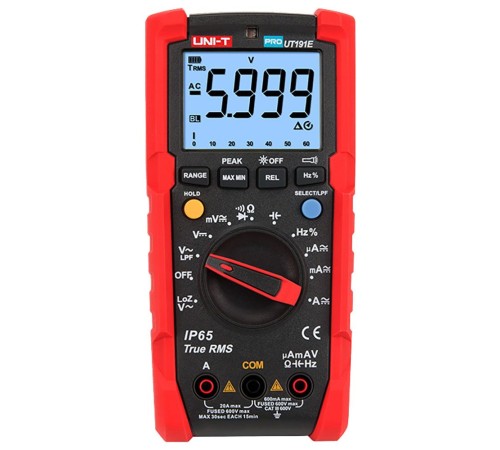 Профессиональный мультиметр UNI-T UT191E , 600В, 20МОм, карманный (0511237) Профессиональный мультиметр UNI-T UT191E , 600В, 20МОм, карманный (0511237)