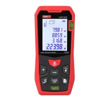 Лазерный дальномер UNI-T LM120A Диапазон расстояний (120 м); Тип дисплея (ЖК); Единицы измерения (м/фут/дюйм); Основа измерения (спереди/сзади);