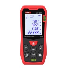 Лазерный дальномер UNI-T LM120A Диапазон расстояний (120 м); Тип дисплея (ЖК); Единицы измерения (м/фут/дюйм); Основа измерения (спереди/сзади);