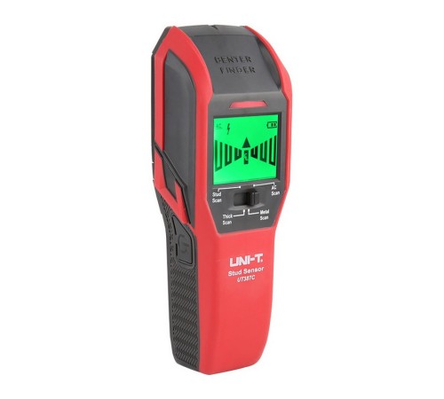 Детектор проводки UNI-T UT387C Обнаруживает (деревянную балку, металлический предмет, электрический провод); Глубина сканирования металла (76 мм); Глубина сканирования шипа (дерево) (28,5 мм); Глубина толстого сканирования (дерево) (38 мм); Толщина электр