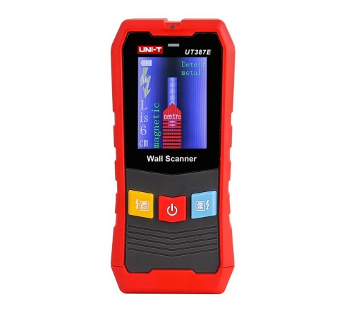 Детектор проводки UNI-T UT387E Черные металлы(100мм); Цветные металлы(80мм); Дерево (38 мм); Электрический провод переменного тока (40 мм);