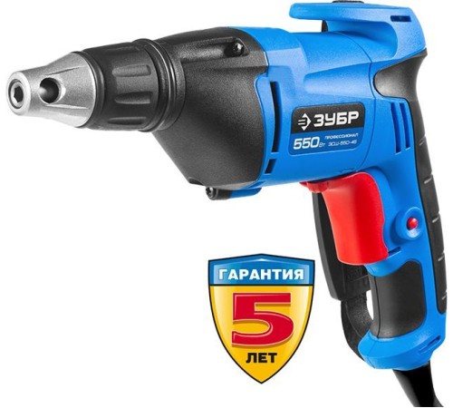 Шуруповерт Зубр ЗСШ-550-45 550Вт патрон:держатель бит