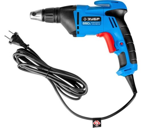 Шуруповерт Зубр ЗСШ-550-45 550Вт патрон:держатель бит