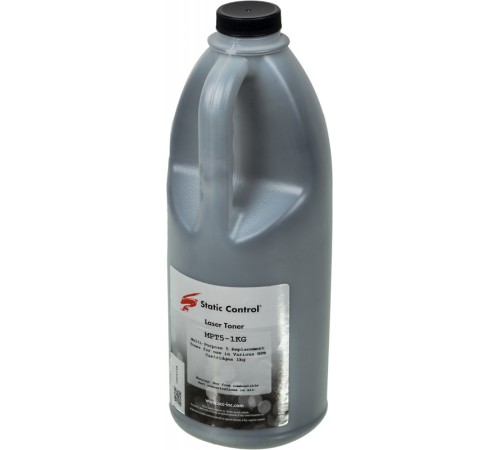 Тонер Static Control MPT5-1KG черный флакон 1000гр. для принтера HP LJ1200/4100/5000