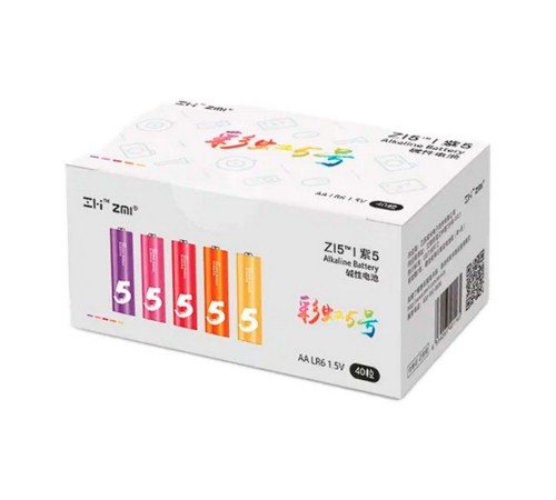 Прочее ZMI Батарейки ZI5 AA540 AA alkaline battery (40pcs) (ZMKAA540CNCM) Прочее ZMI Батарейки ZI5 AA540 AA alkaline battery (40pcs) (ZMKAA540CNCM)