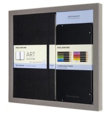 Набор Moleskine Art Collection Sketching блокнот для рисования/акварельные карандаши Large нелинованный черный