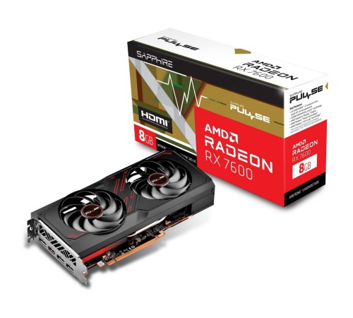 RX7600 PULSE 8GB 128-bit GDDR6 HDMI 3xDP 2FAN RTL RX7600 PULSE 8GB 128-bit GDDR6 HDMI 3xDP 2FAN RTL