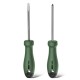 Набор отверток "Home Series Green" Deli HT1002L 2шт SL5x100+PH1x100, эксклюзивный дизайн, рукоятка из высококачественного софттач пластика